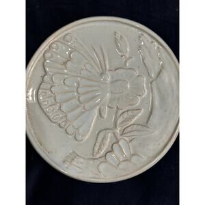 Vintage Frankoma Pottery Butterfly Flower Trivet 6-1/4”